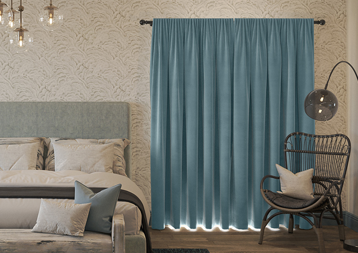 Ultra Luxe Velvet, Blue Cloud - Made to Measure Curtains - Image 7